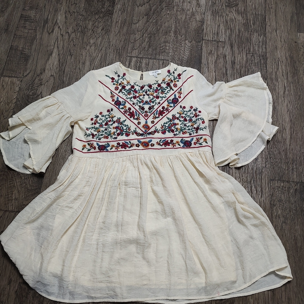Umgee floral embroidered Bohemian swing top USA Women's size L - Picture 4 of 14